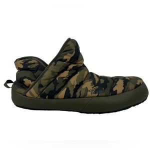 North Face Mens 10 Thermoball Traction Booties Puffer Shoes Slippers Green Camo